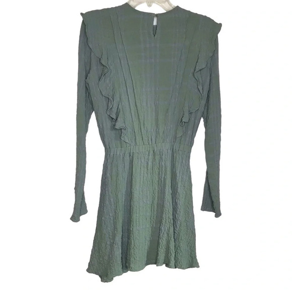 Zara Dress Sz XS Green Mini Babydoll Coquette - Picture 8 of 9